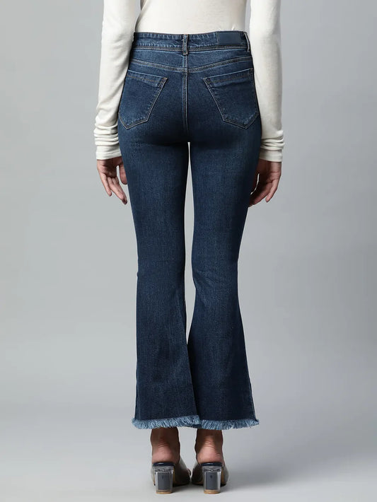 H&_M Bootcut Full Length Dark Blue Jeans