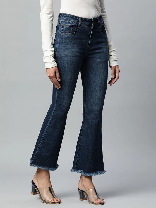 H&_M Bootcut Full Length Dark Blue Jeans